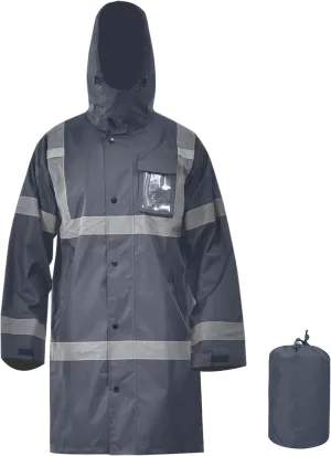 A-SAFETY High Vis Rain Jacket Trench Coat &Safety Rain Jacket RIVER OTTER Rain Bibs ANSI Class 3