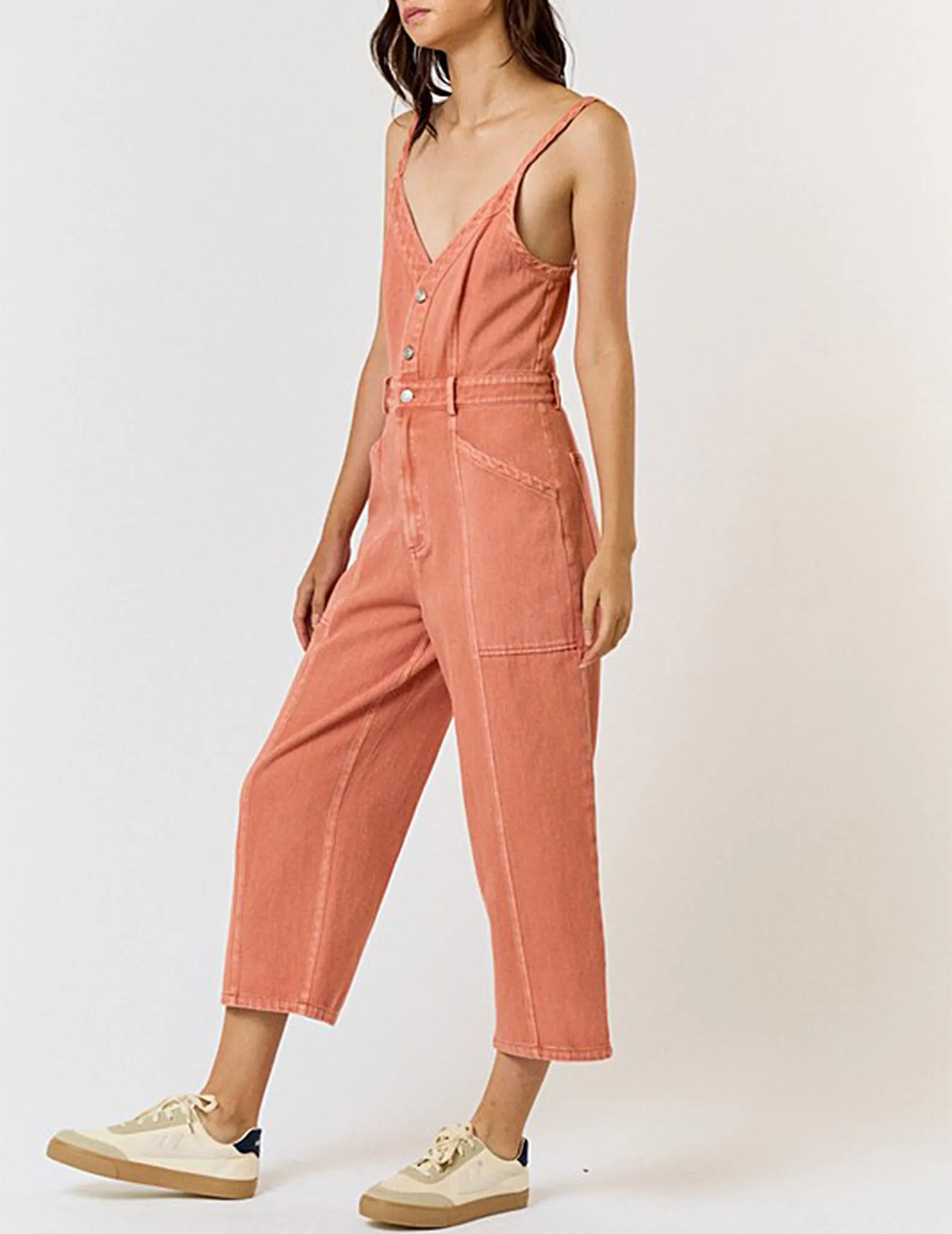 Amelia Terracotta Denim Jumpsuit