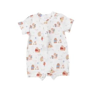 Baby Boy Jumpsuits and Rompers | Polo Shortie - Camping Bear Adventure | Angel Dear