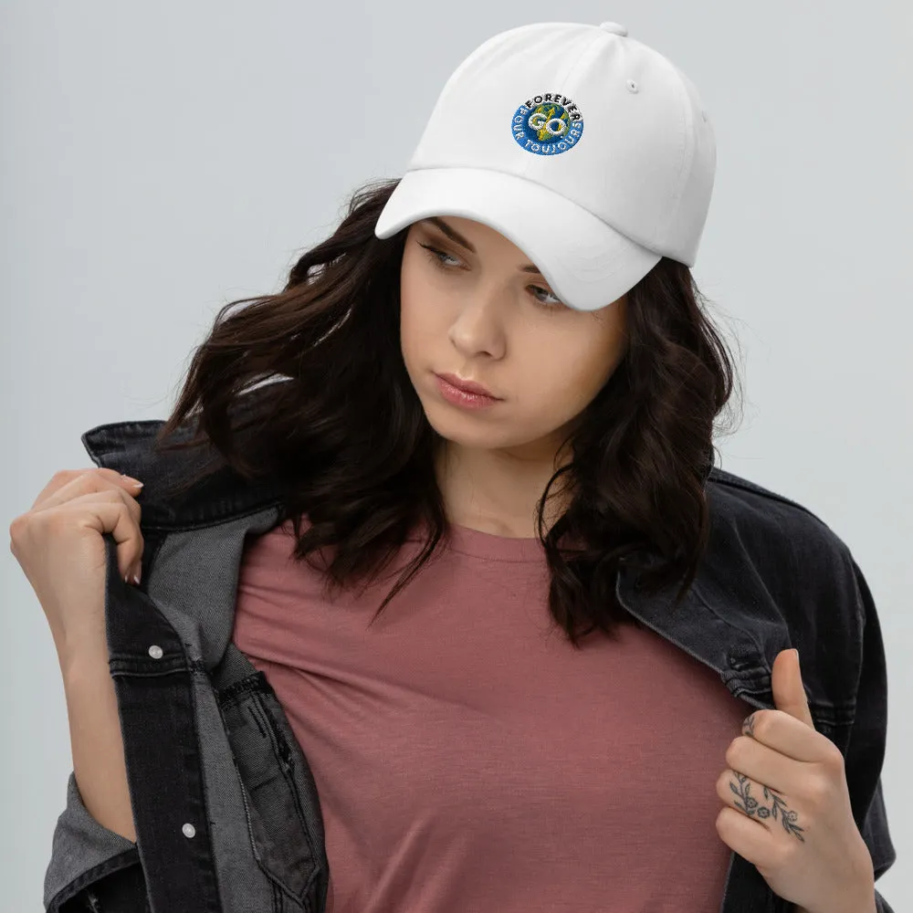 Dad hat  - Comfy Unisex hats with adjustable strap - Featuring Forever GO Embroidery Patch