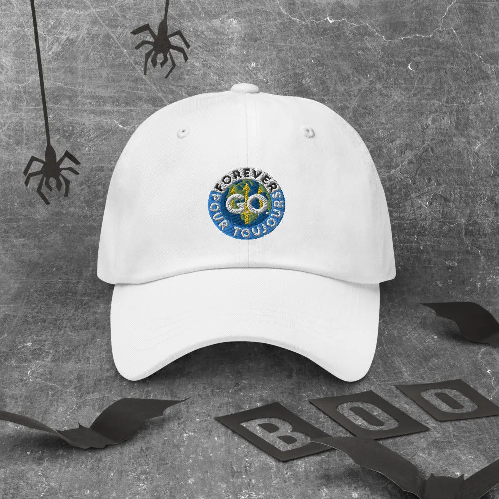 Dad hat  - Comfy Unisex hats with adjustable strap - Featuring Forever GO Embroidery Patch