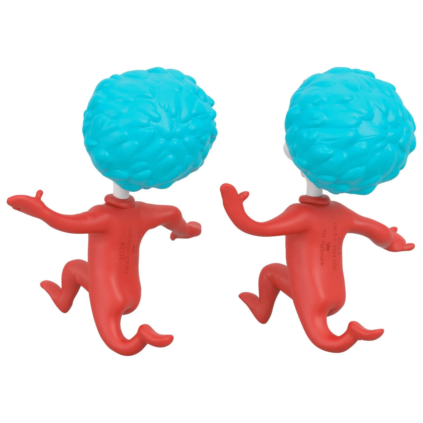 Dr. Seuss's The Cat in the Hat™ Thing One and Thing Two Ornaments, Set of 2 — 2024 Hallmark Keepsake Christmas Ornament