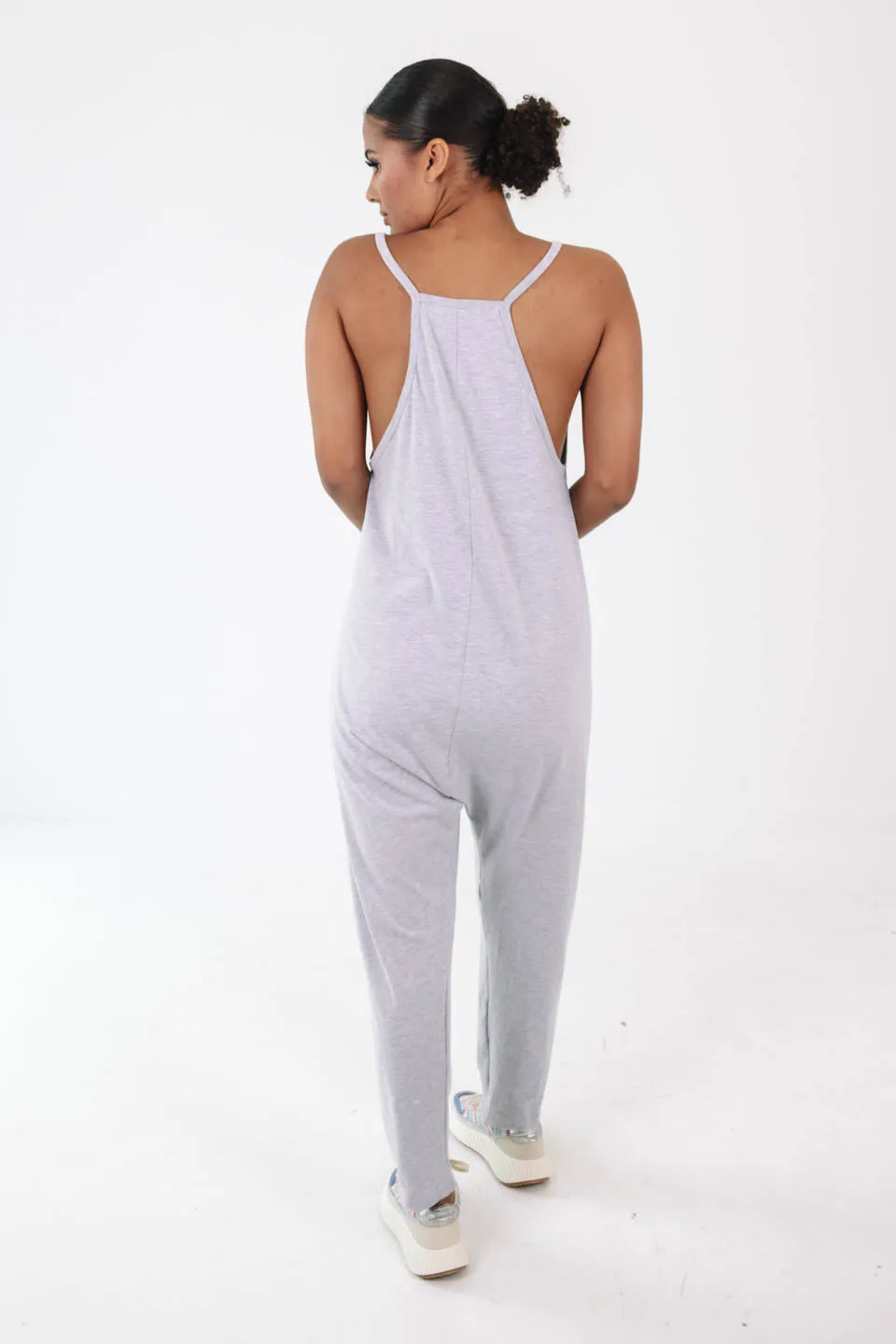 Early Bird Jumpsuit - Heather Grey
