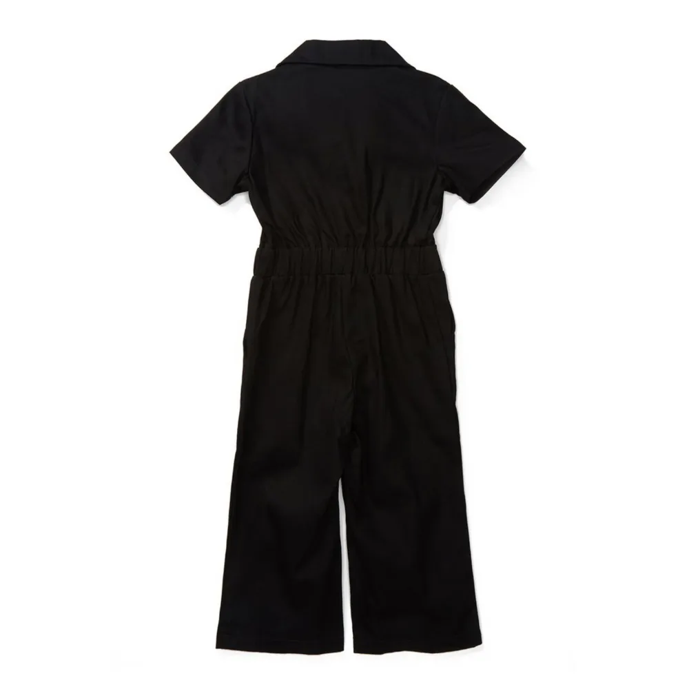 Knuckleheads Girls Black Grease Monkey Coverall