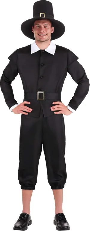 Men's Pilgrim Costume - Historically Accurate Jacket, Pants, Belt, Hat