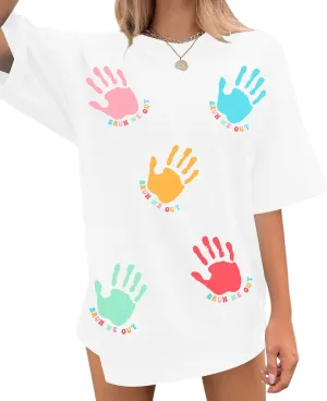 MYHALF Last Day of School Tshirt Oversized Teacher Life Shirt School Out Summer Shirt Happy Graduation Tee Appreciation Gift