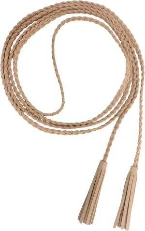 Nanxson Women's Waist Belt Woven Tassels Chain Belt Skinny Belt for Skirt Dress PDW0042