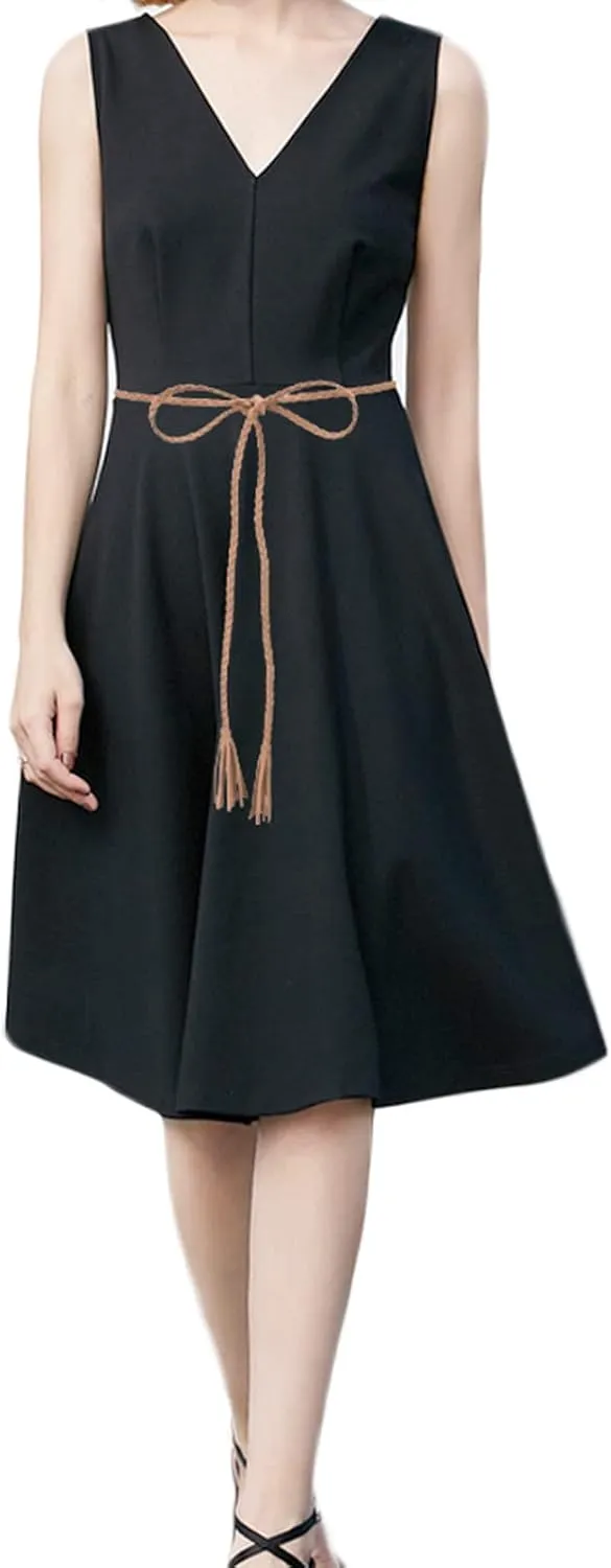 Nanxson Women's Waist Belt Woven Tassels Chain Belt Skinny Belt for Skirt Dress PDW0042