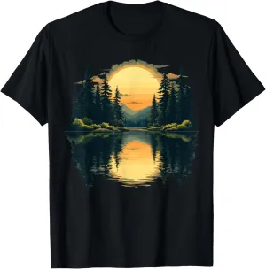 Nature Trees Reflection Forest Outdoor Wildlife T-Shirt