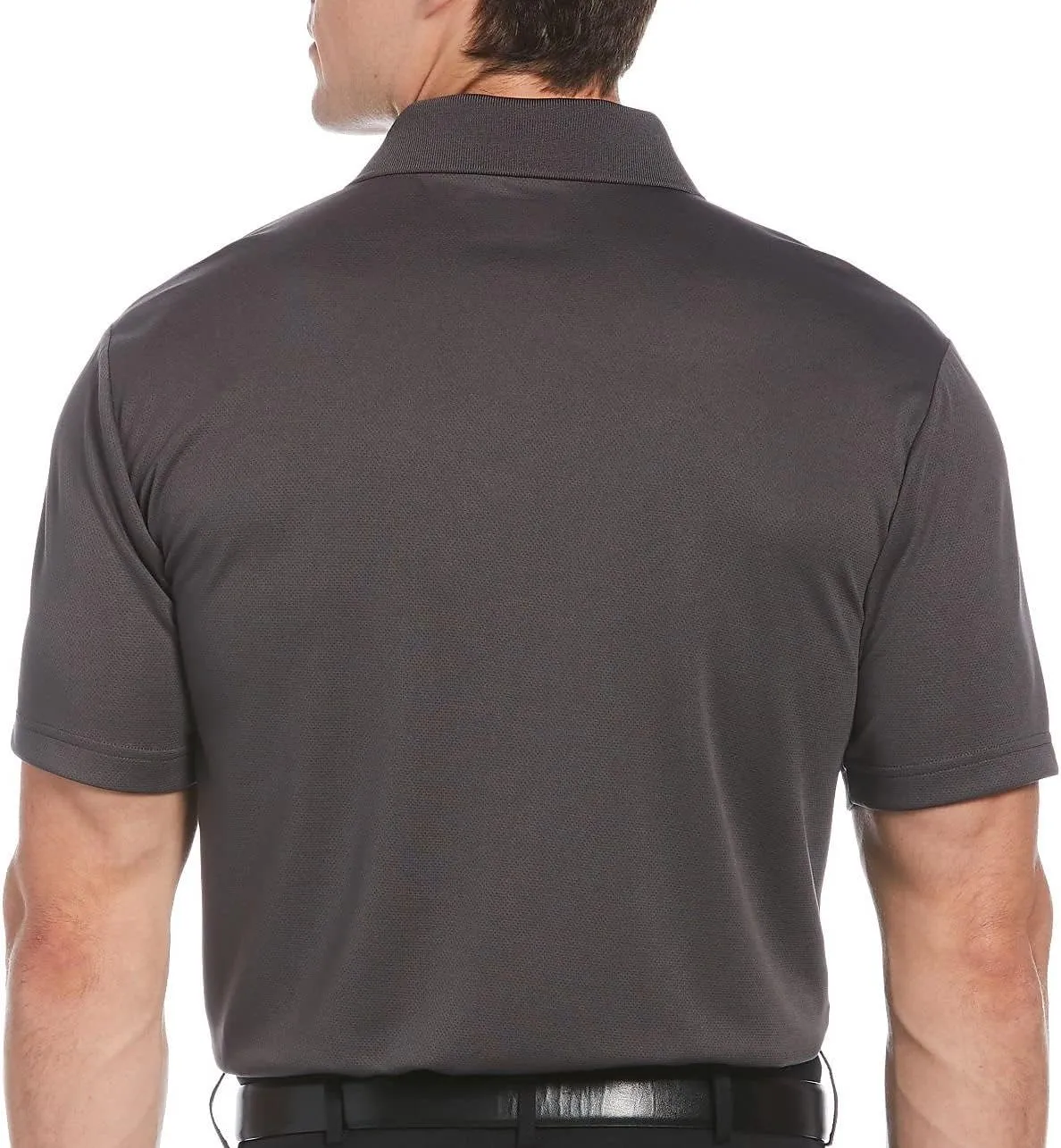 PGA TOUR Men's Short Sleeve Airflux Solid Polo Shirt with Pocket